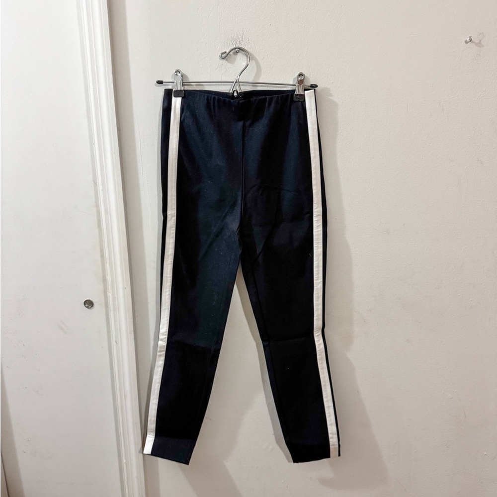 NWT Rag & Bone Simone ankle pant, black with white stripe, size 0